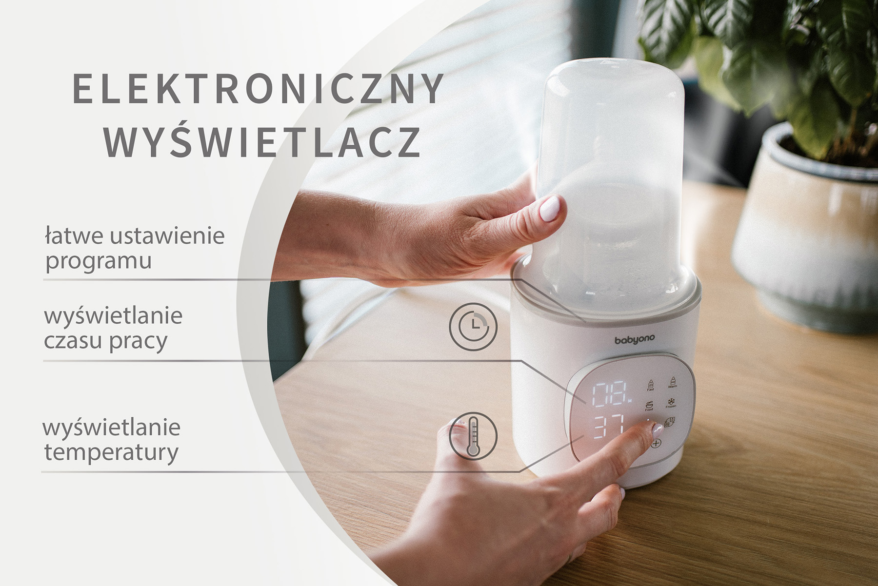 Babyono - 1599 Elektroniczny podgrzewacz pokarmu i sterylizator